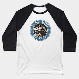 Vinyl Dinosaur Baseball T-Shirt